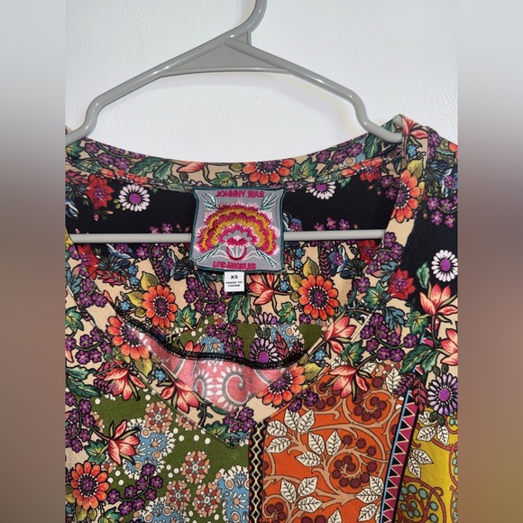 Johnny Was Moa Floral Paisley Long Sleeve Top Size XS - Picture 7 of 9